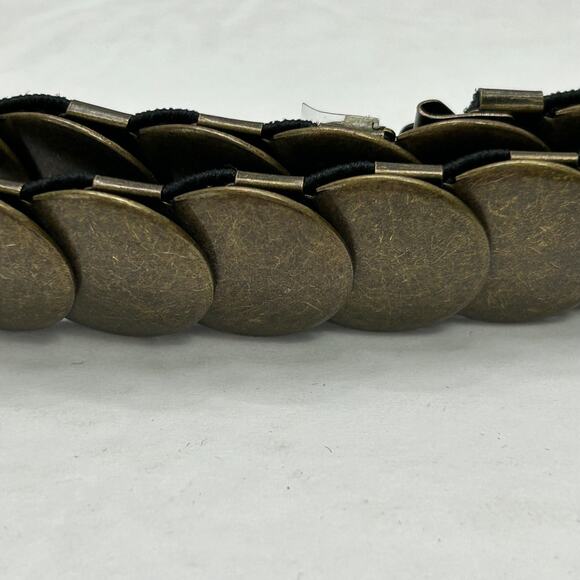 Vintage? Metal Coin Belt Elastic Stretch - Picture 6 of 8